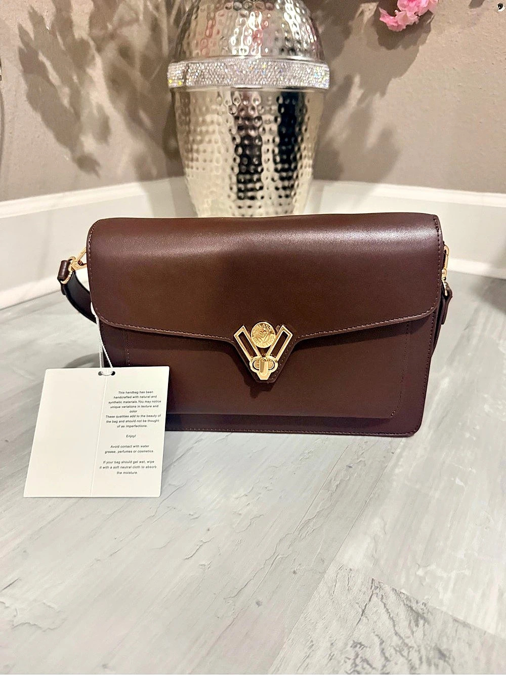 Valentino Orlandi Brown Shoulder and Crossbody Bag NWT